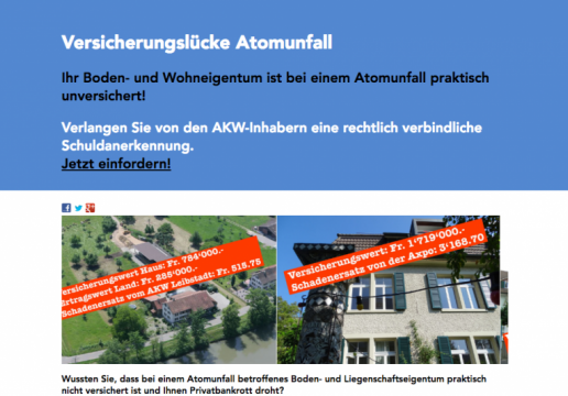 Versicherungslücke – Grundeigentum gegen Atomunfälle versichern