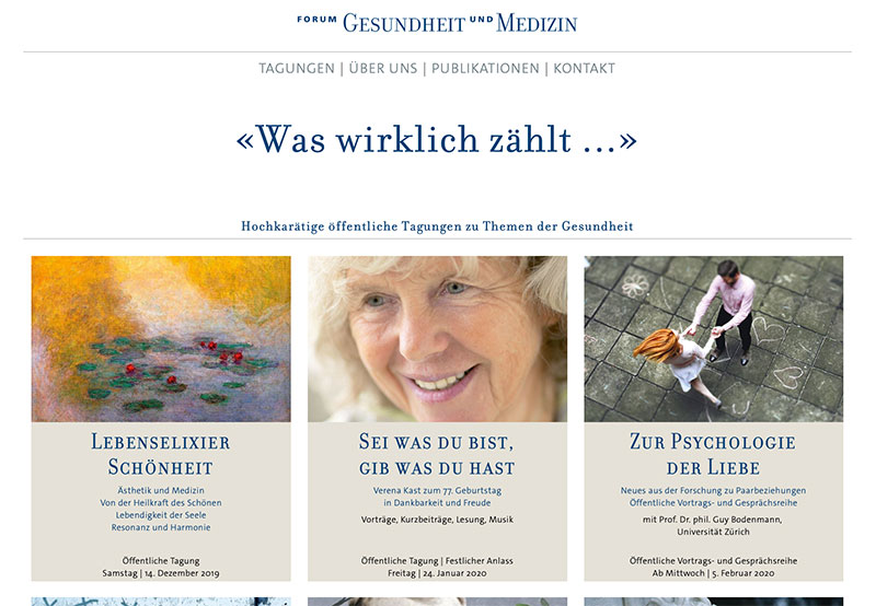 Tagungen und Vorträge über Palliative Care