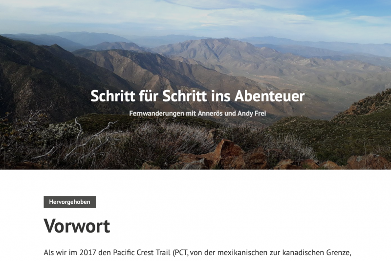 Schritt für Schritt - ein Fernwander-Blog