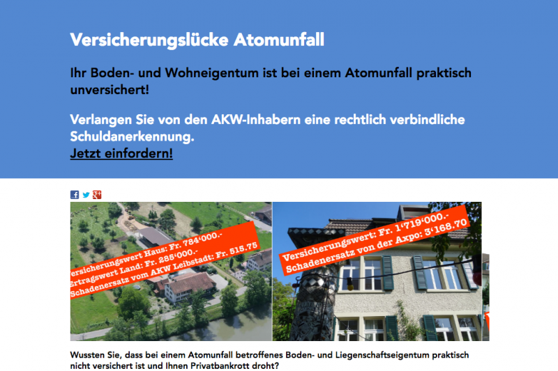 Versicherungslücke – Grundeigentum gegen Atomunfälle versichern
